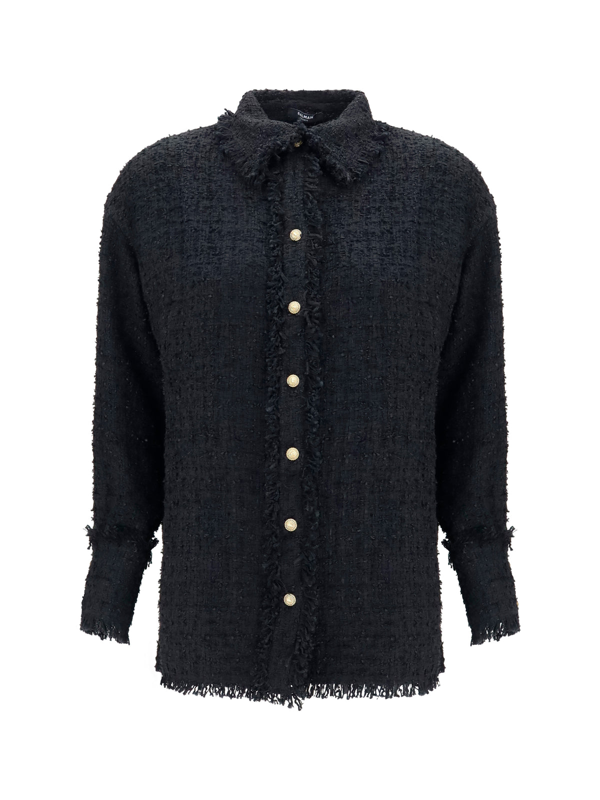 Balmain Tweed Shirt - Noir