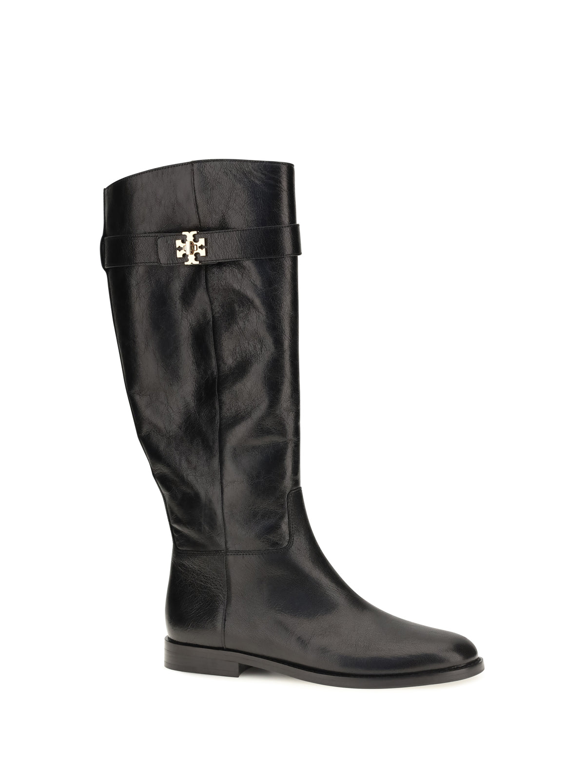 Tory Burch T Lock Riding Boots - Perfect Black