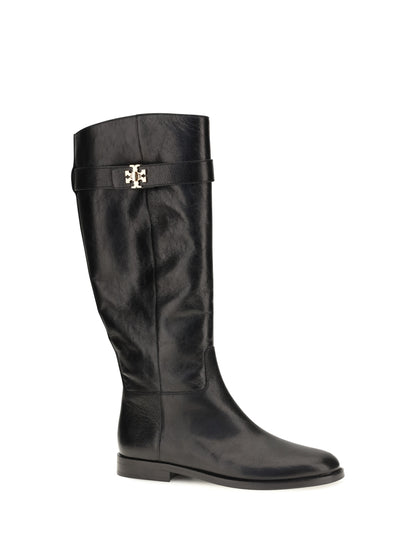 Tory Burch T Lock Riding Boots - Perfect Black