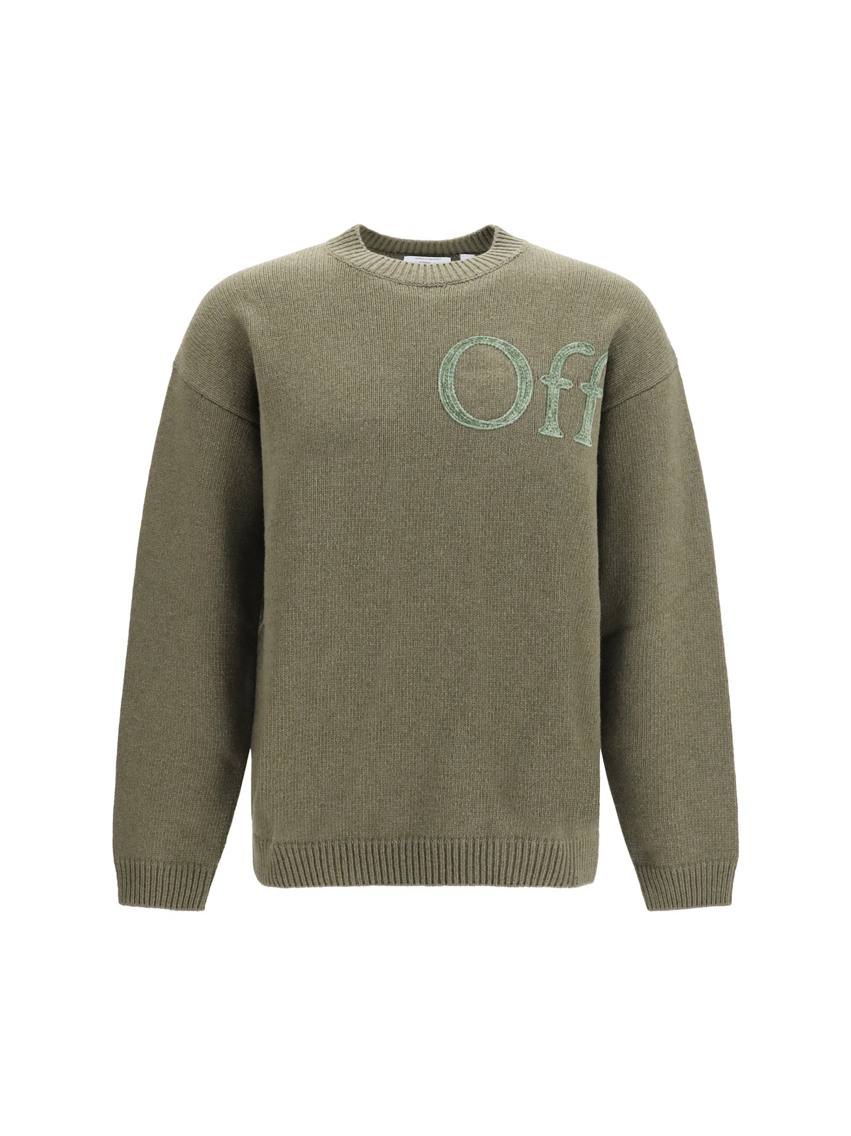 Off-White Bookish shared logo knit Crewneck - Sea Turtle