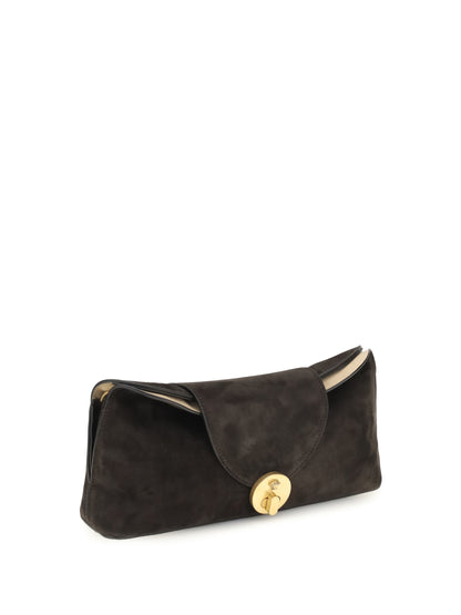 Versace Vivian suede Pouch - Moka Gold
