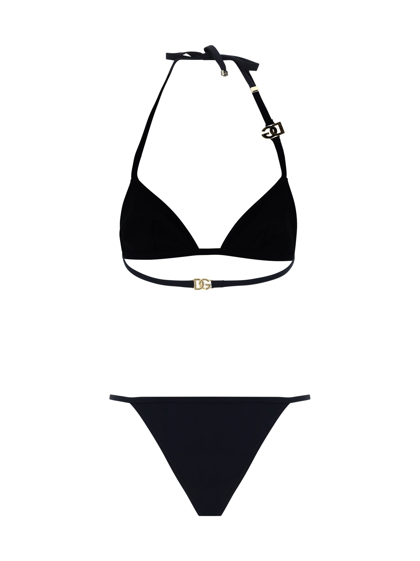 DOLCE & GABBANA Triangle Bikini with gold plaque