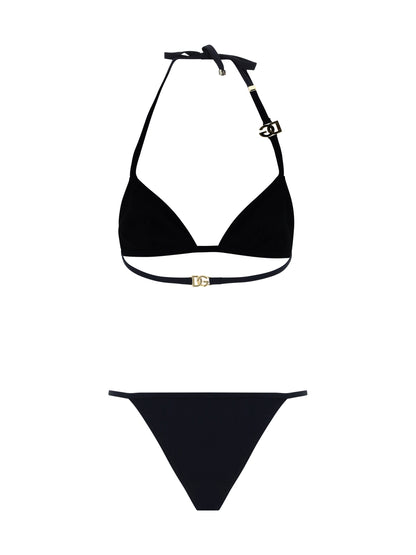 DOLCE & GABBANA Triangle Bikini with gold plaque
