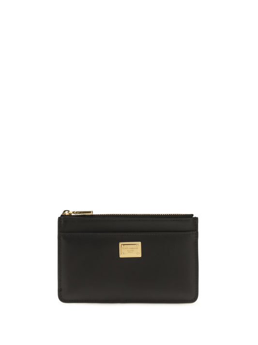 DOLCE & GABBANA Leather zip Card Holder