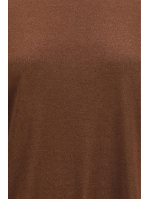 Brunello Cucinelli Short-sleeve cashmere and silk Sweater - Cioccolato