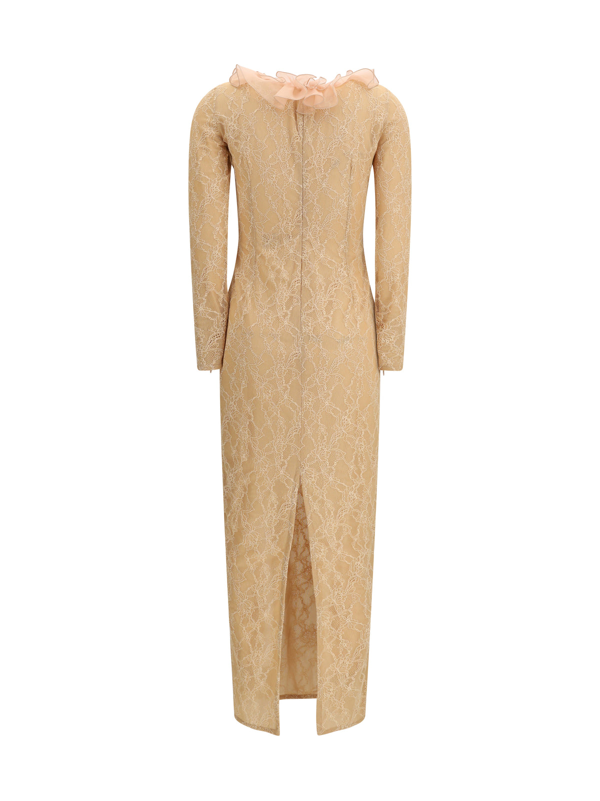 Alessandra Rich Stretch lace evening Dress - Nude