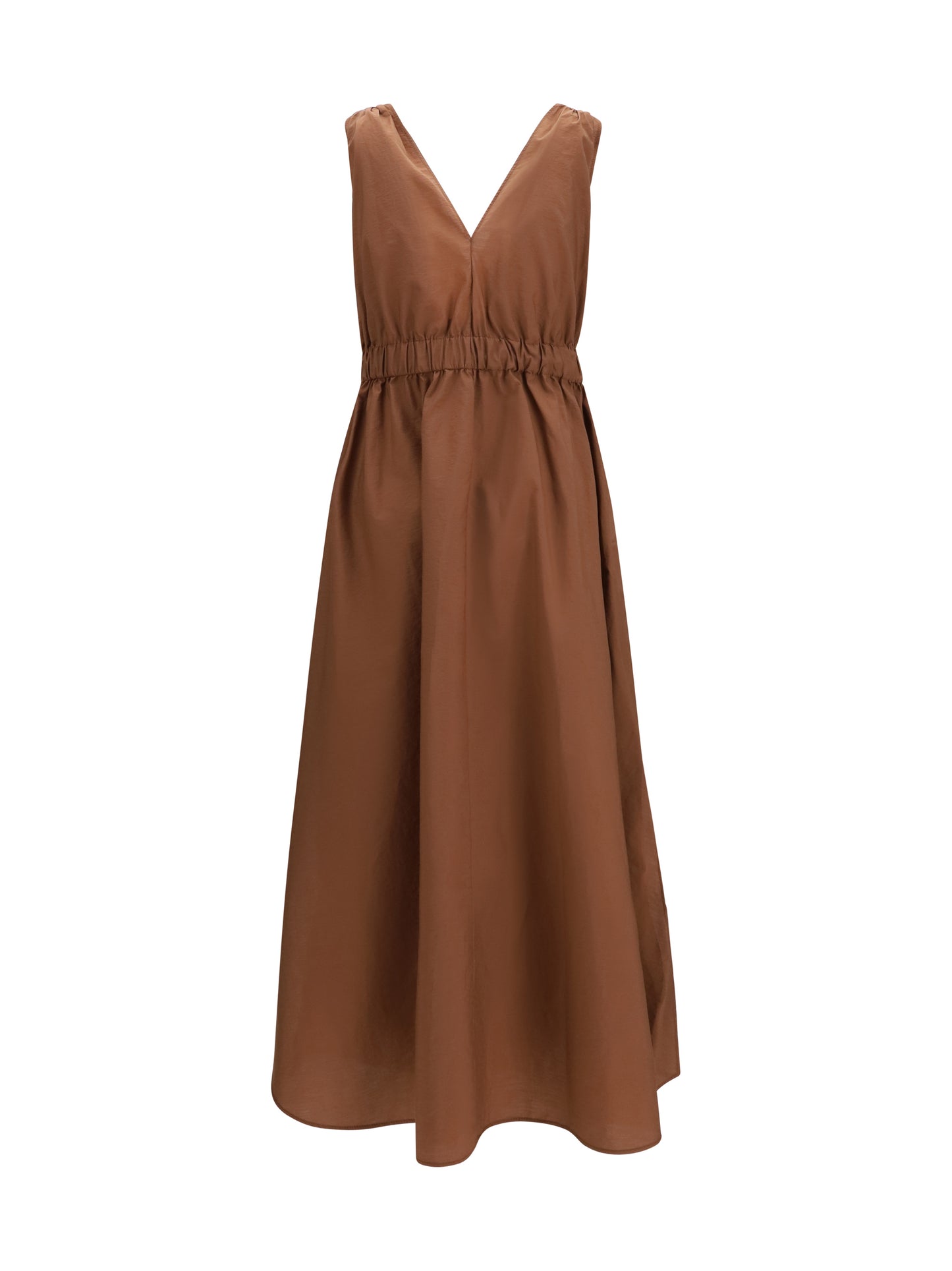 BRUNELLO CUCINELLI Cotton poplin Dress Precious Shoulder Detail