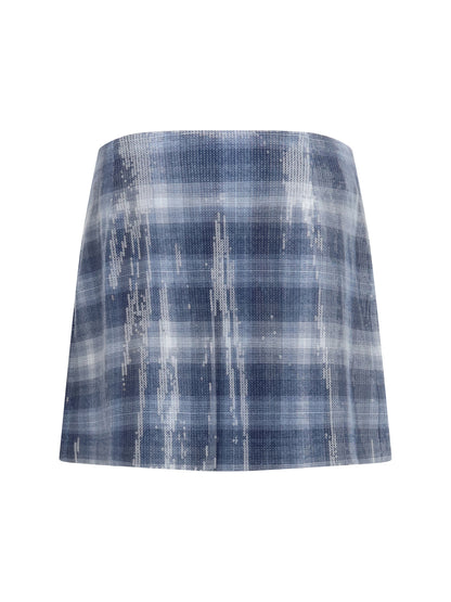 Pinko Gongora sequin mini Skirt - Mult.Blu/Light Blue