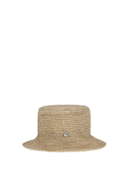VIVIENNE WESTWOOD Orb raffia Bucket Hat