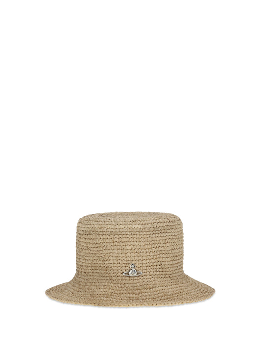 VIVIENNE WESTWOOD Orb raffia Bucket Hat