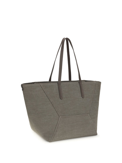BRUNELLO CUCINELLI Canvas BC Tote Bag