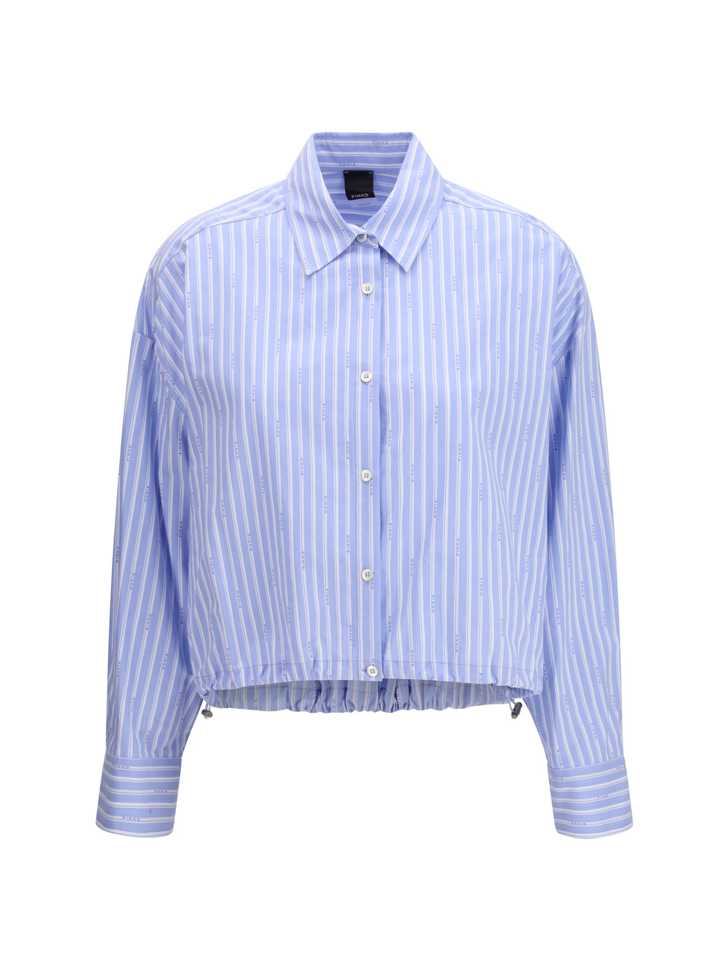 PINKO Cropped Shirt with all-over pinko print