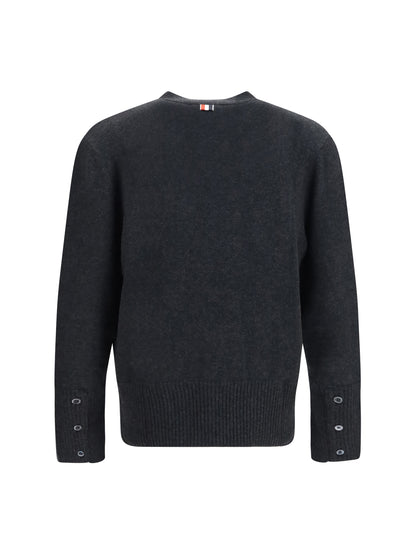 Thom Browne Virgin wool V-neck Cardigan - Tonal Grey
