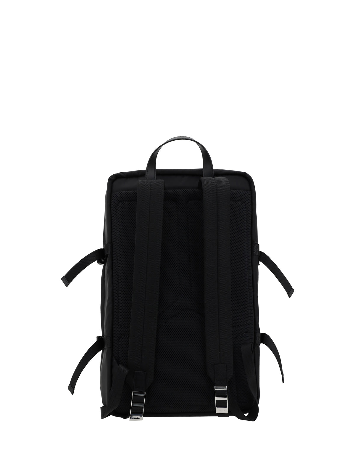 Prada Logoed Backpack - Black