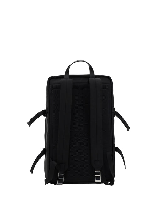 Prada Logoed Backpack - Black