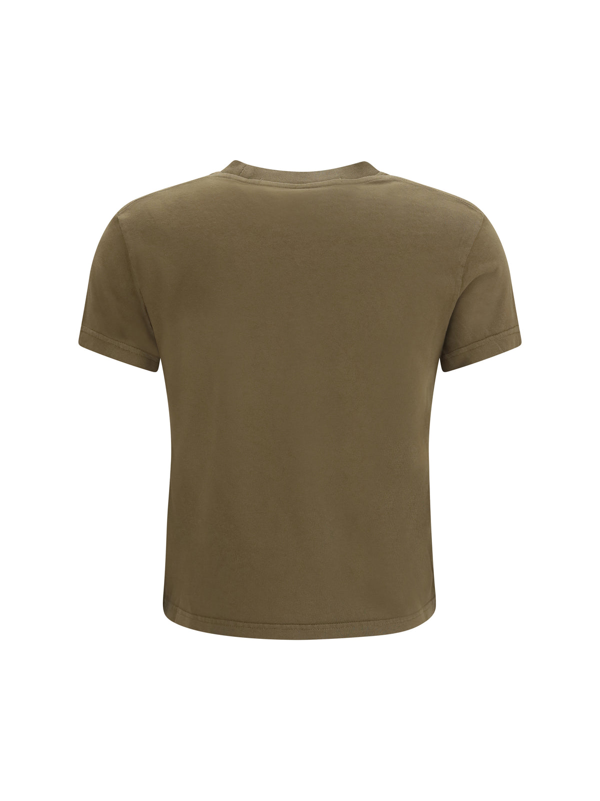 Alexander Wang Short-sleeve T-shirt with central logo print - Olive