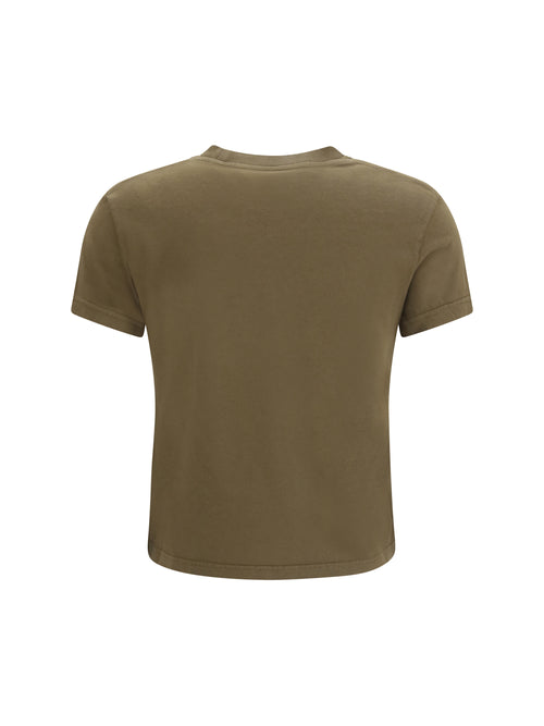 Alexander Wang Short-sleeve T-shirt with central logo print - Olive