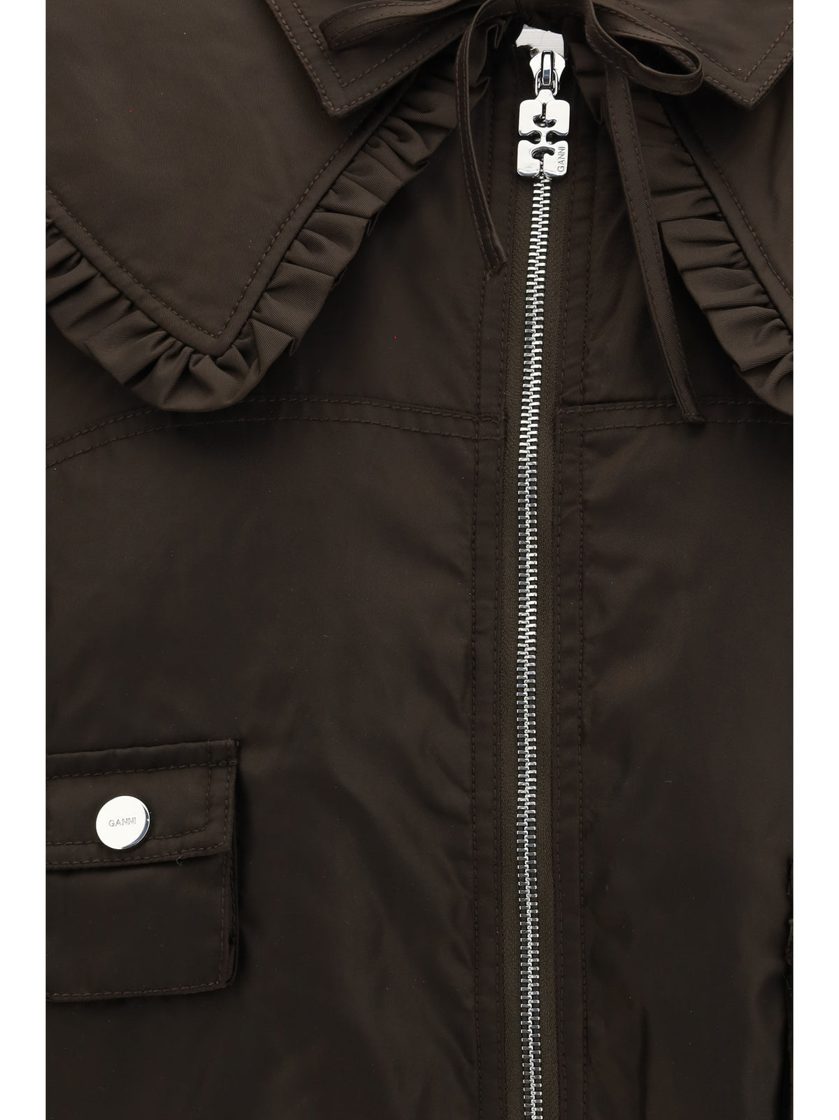 Ganni Duchesse Nylon Bomber Jacket - Demitasse
