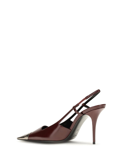 Saint Laurent Jeanne smooth leather Pumps - Vintage Burgundy/Vin
