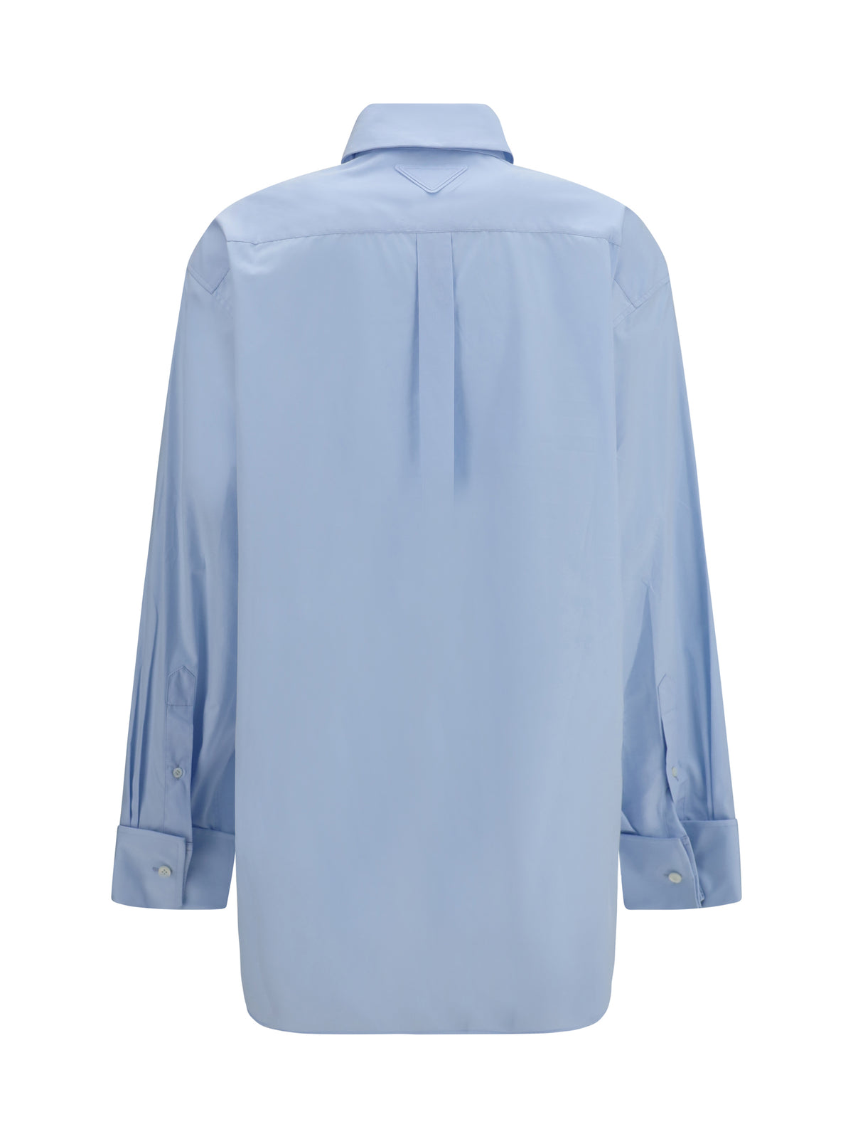 Prada Oversized Shirt with pocket and embroidered logo - Astro