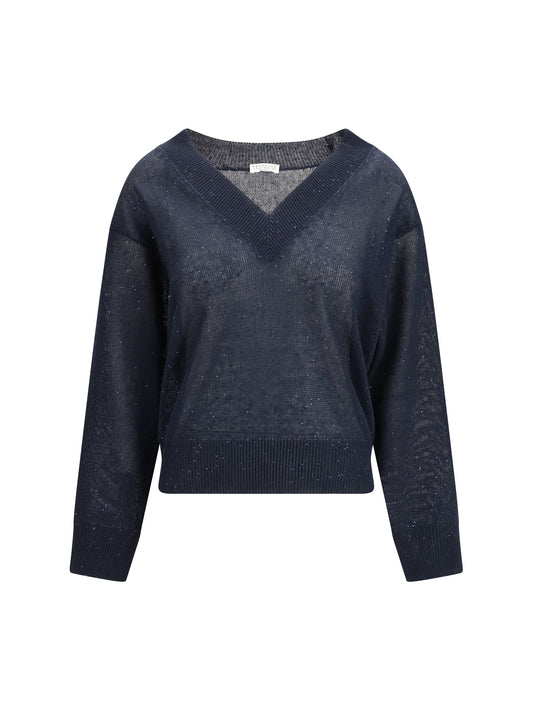 BRUNELLO CUCINELLI Sparkling linen T-shirt
