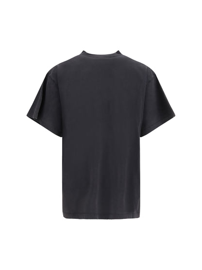 Balenciaga Gradient-print T-shirt - Faded Washed Black
