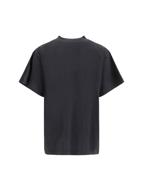 Balenciaga Gradient-print T-shirt - Faded Washed Black