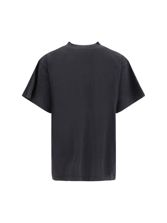 Balenciaga Gradient-print T-shirt - Faded Washed Black