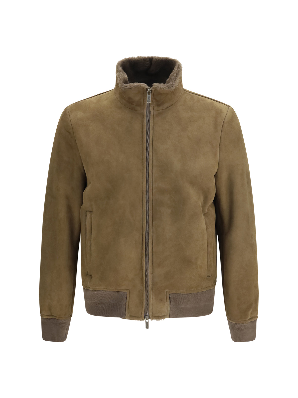 Salvatore Santoro High-neck Suede Jacket - Army