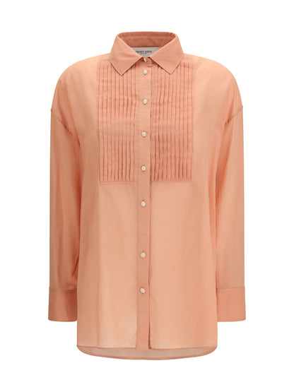 GOLDEN GOOSE Oversized Shirt in cotton with pleated bib