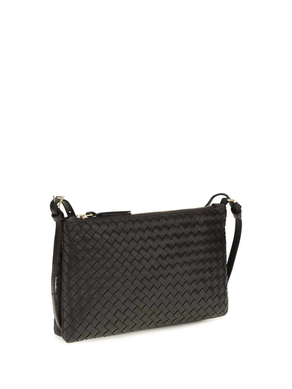 Bottega Veneta Intrecciato Shoulder Bag - Espresso-Brass V