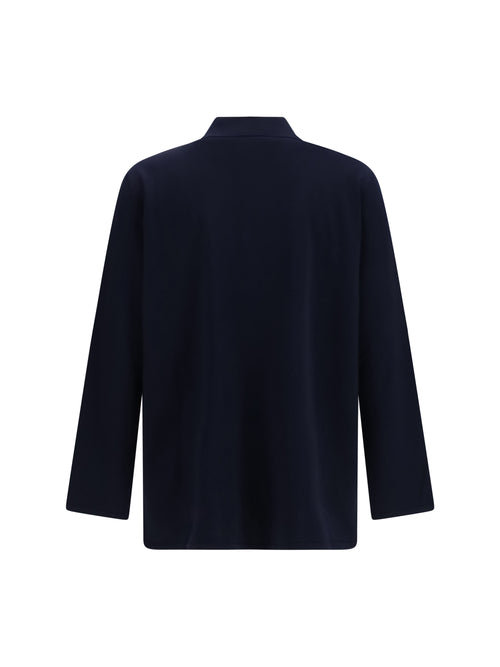 Valentino Wool Cardigan with VLogo - Navy