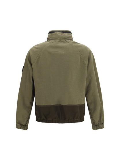 Stone Island Outwear Jacket with pockets and zipper details - Military Green