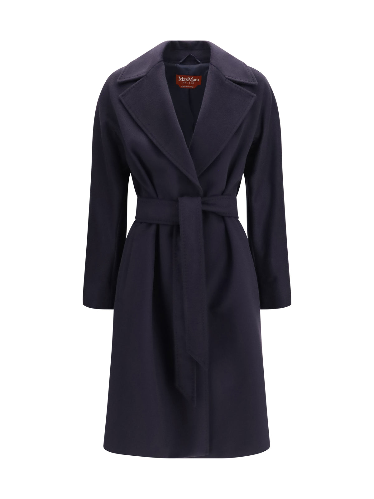 Max Mara Studio Wool Coat with peak lapels - Blue
