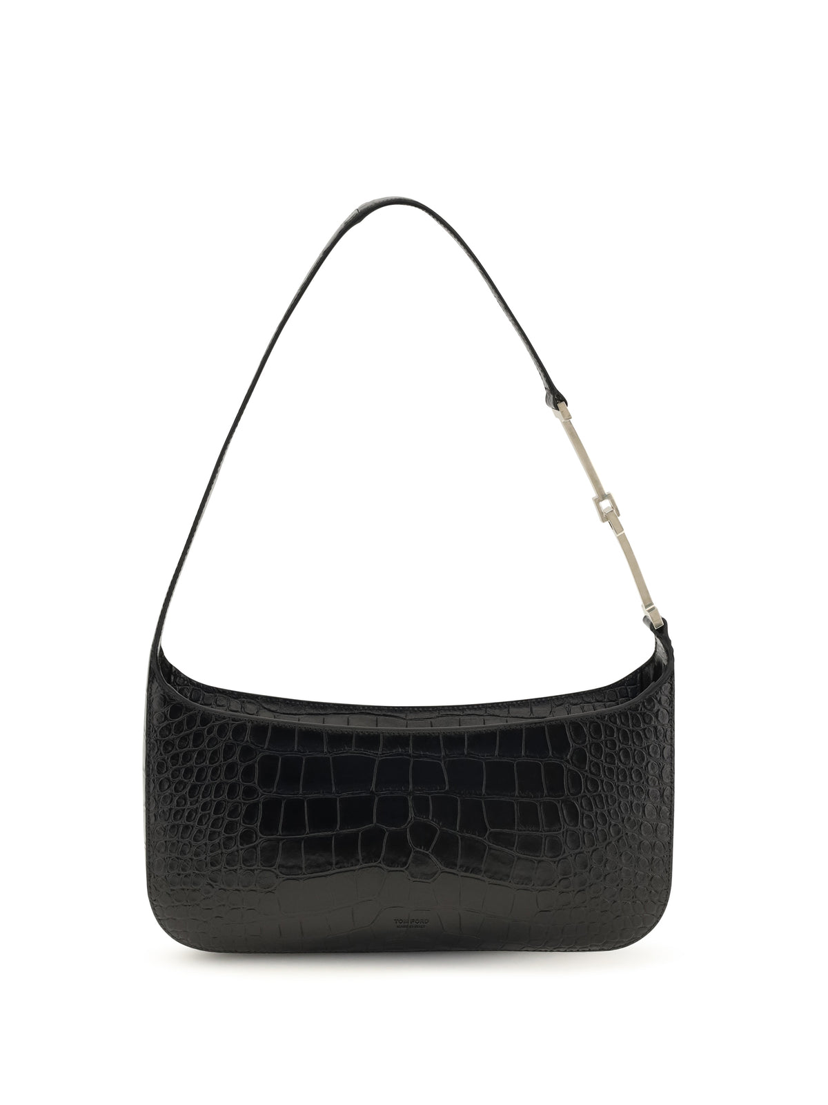Tom Ford Small crocodile-print Shoulder Bag - Black