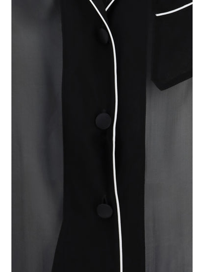 Dolce & Gabbana Chiffon Shirt - Black