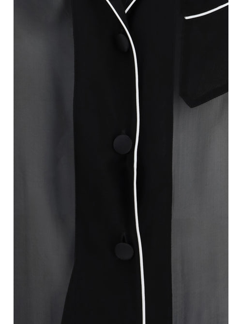 Dolce & Gabbana Chiffon Shirt - Black