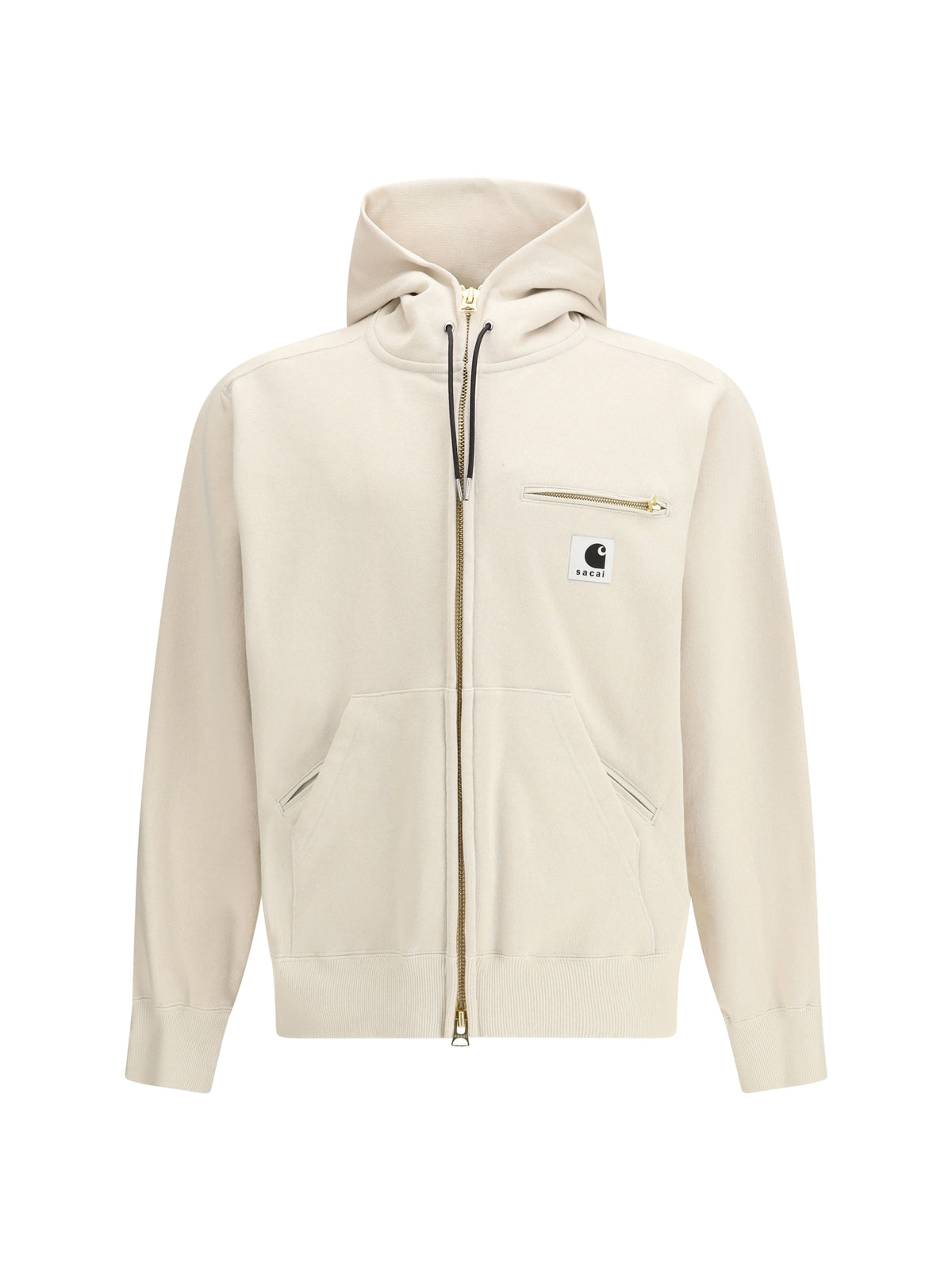 Sacai Cotton jersey Hoodie by Sacai + Carhartt WIP - Ivory