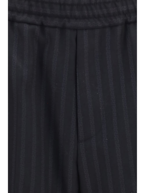 Versace Greek Monogram Pants - Black