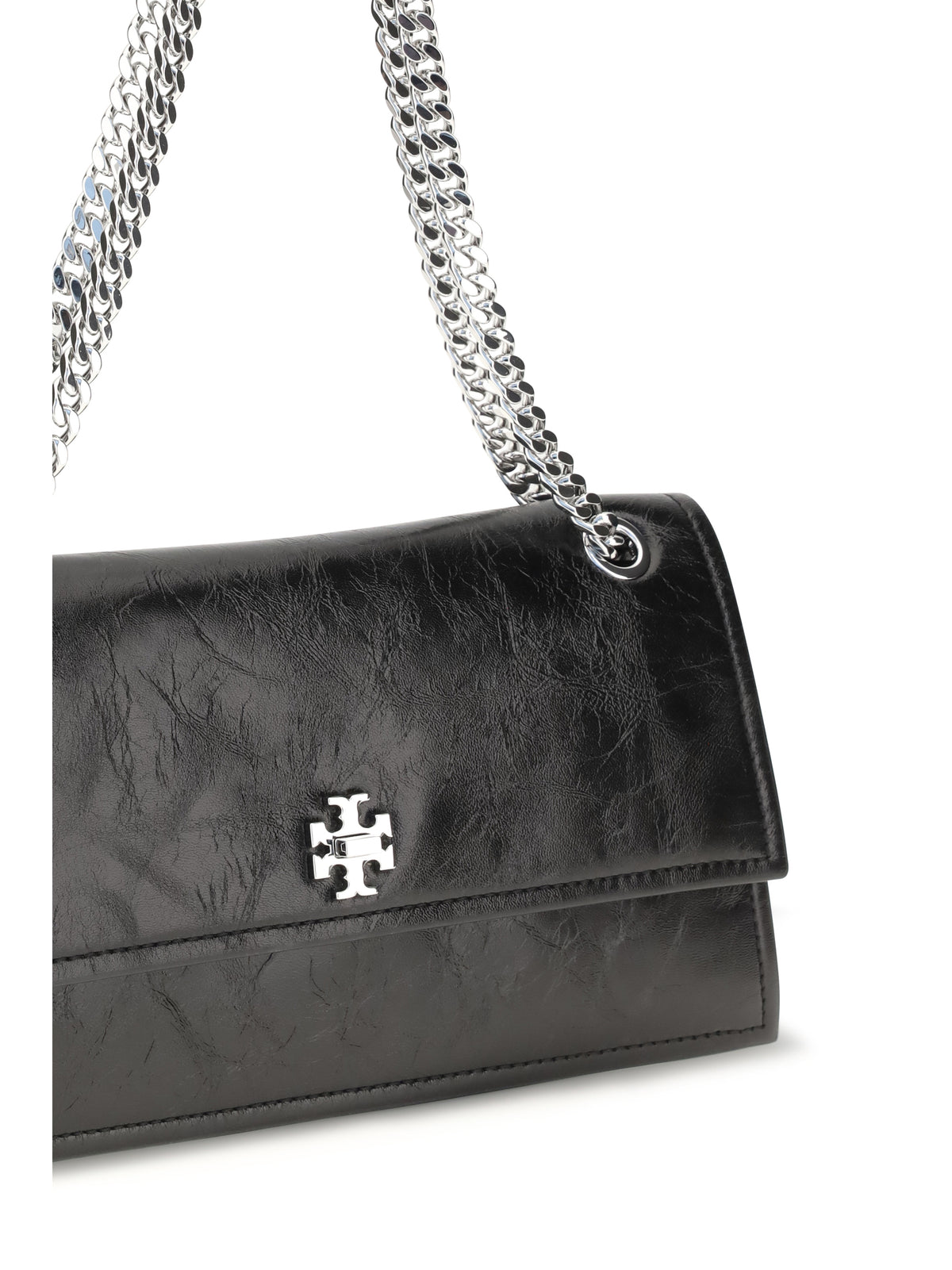 Tory Burch Kira suede Shoulder Bag with turn-lock detail - Black