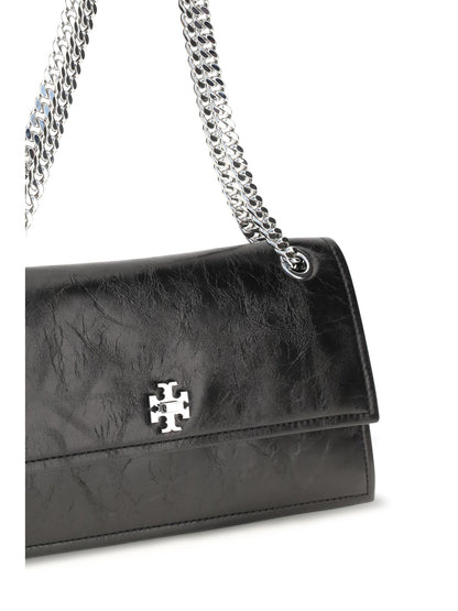 Tory Burch Kira suede Shoulder Bag with turn-lock detail - Black