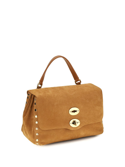 Zanellato Postina Jones suede Top Handle Bag - Brown Brandy