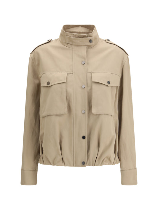 BRUNELLO CUCINELLI Double closure with zip and snap buttons Jacket