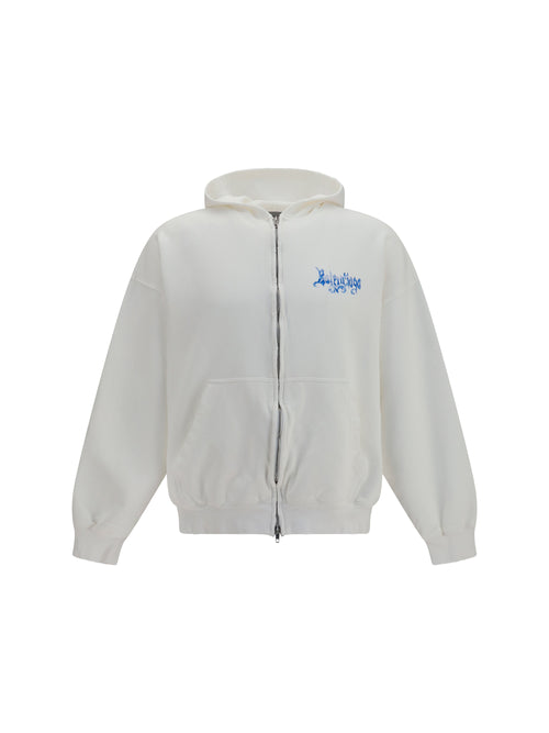 Balenciaga Sketchy zip Hoodie - Full White