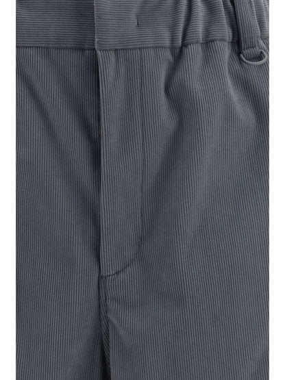 Laminar Ruched corduroy Pants - Grey Medium