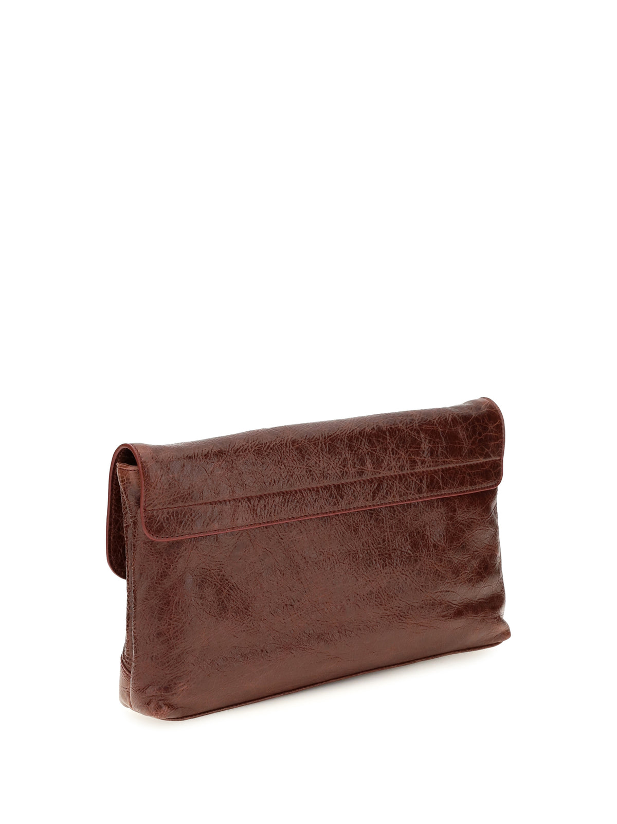 Balenciaga Le City Clutch in lambskin - Berry Red