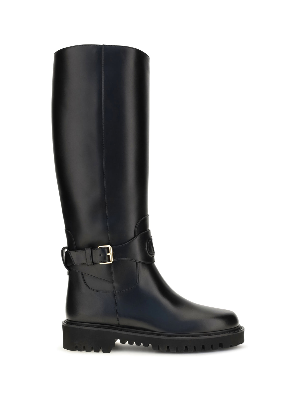 Valentino Garavani VLogo Signature calfskin High Boots - Black