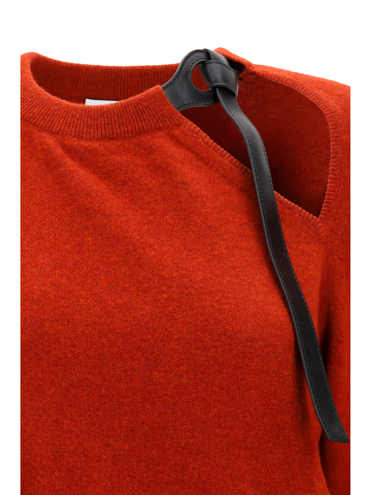 Ferragamo Crewneck Sweater with cut-out detail - Brick