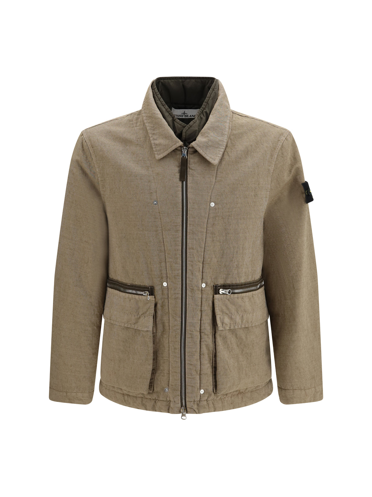 Stone Island Padded cotton and wool-blend Jacket - Biscuit