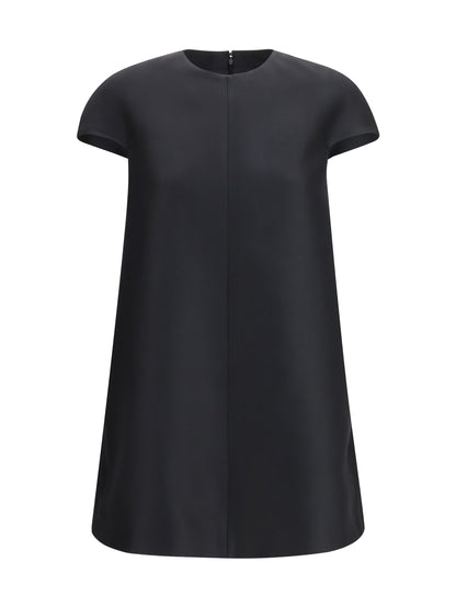 BALENCIAGA Baby doll mini Dress in wool and silk